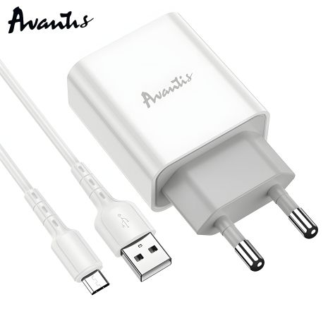Зарядний пристрій Avantis A825 1USB Micro White Зарядний пристрій Avantis A825 1USB Micro White