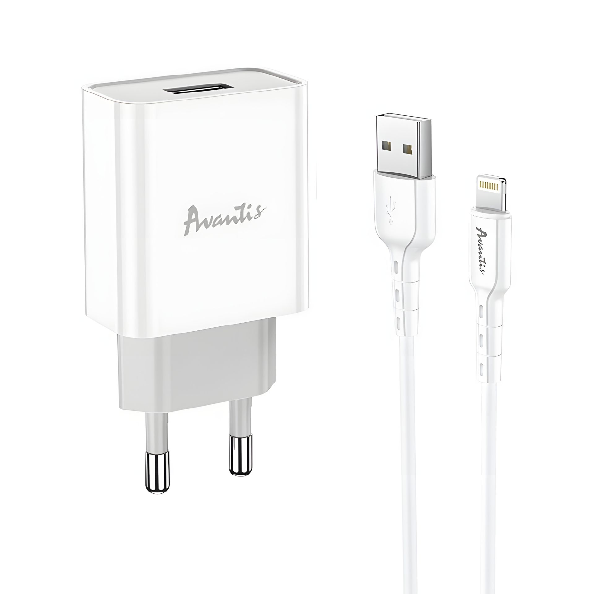 USB зарядний пристрій Avantis A825 1USB Lightning White USB зарядний пристрій Avantis A825 1USB Lightning White