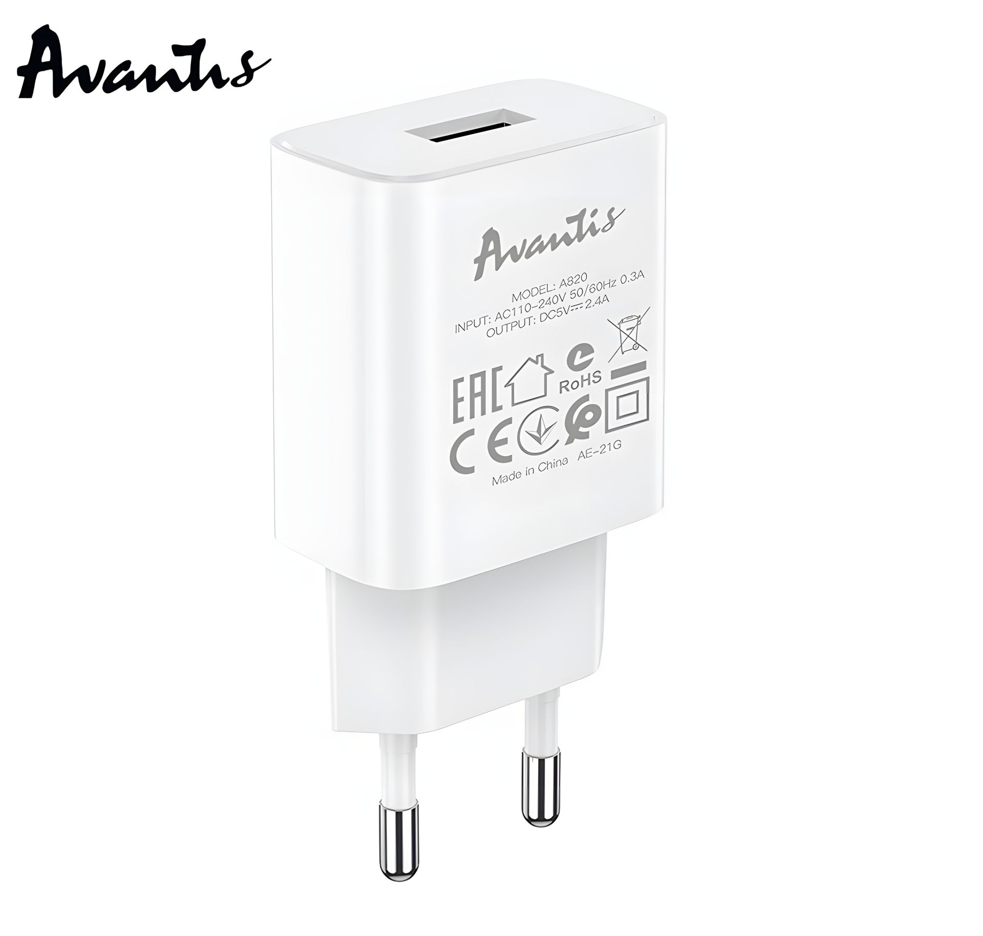 Зарядное устройство Avantis A820 1USB Type-C White Зарядное устройство Avantis A820 1USB Type-C White