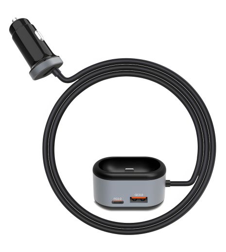 Автомобільне ЗУ XO CC29 4 in 1 PD+QC3.0+TWS Gen 2.4A Black Автомобільне ЗУ XO CC29 4 in 1 PD+QC3.0+TWS Gen 2.4A Black