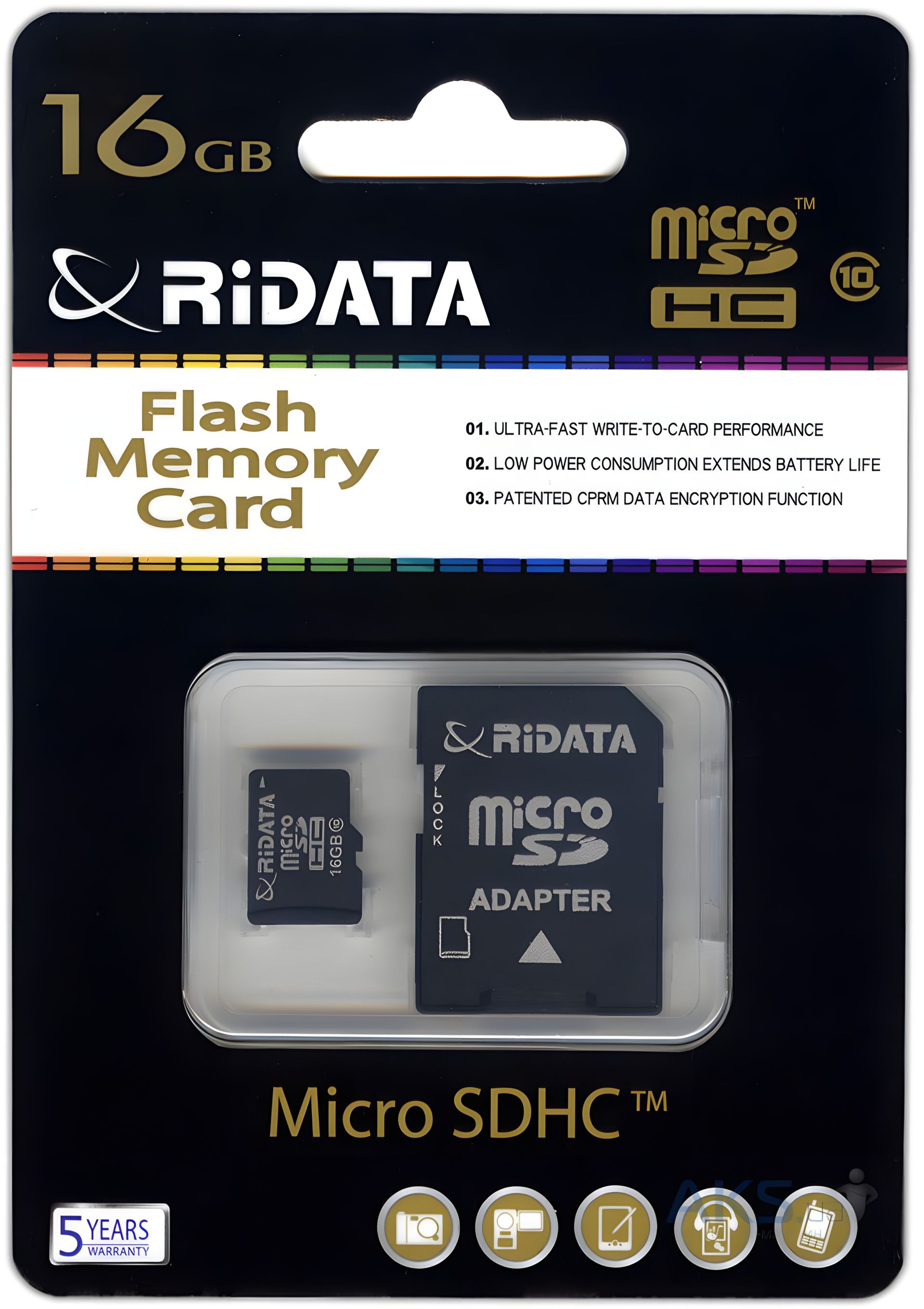 Карта памяти RiDATA microSDHC 16GB Class 10 + SD адаптер Карта памяти RiDATA microSDHC 16GB Class 10 + SD адаптер