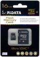 Карта памяти RiDATA microSDHC 16GB Class 10 + SD адаптер Карта памяти RiDATA microSDHC 16GB Class 10 + SD адаптер
