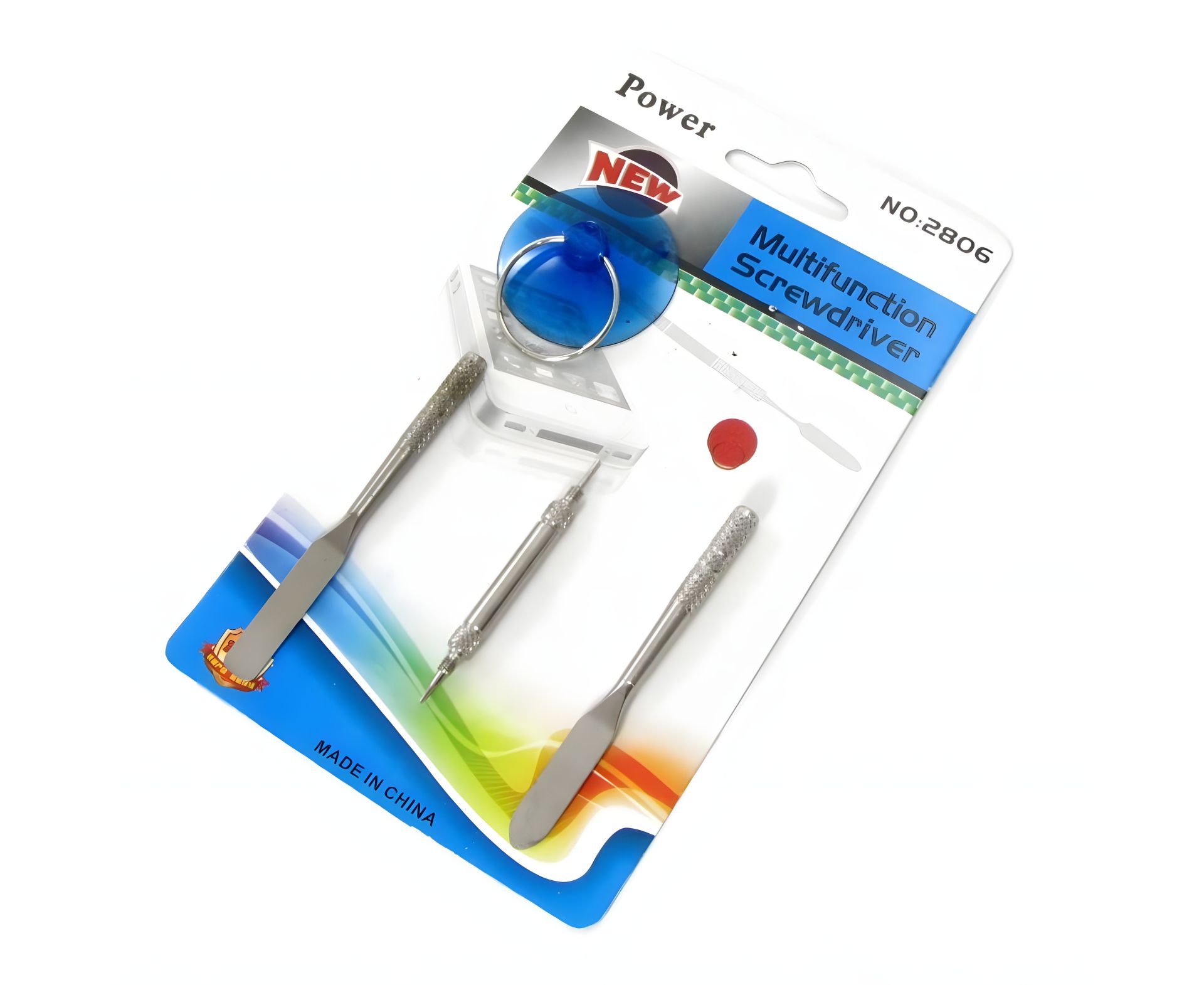 Набір інструментів 2806 для iPhone, iPad (викрутки: зірка 0.8, зірка 1.2, дві лопатки металеві, знімач-присоска) Набір інструментів 2806 для iPhone, iPad (викрутки: зірка 0.8, зірка 1.2, дві лопатки металеві, знімач-присоска)