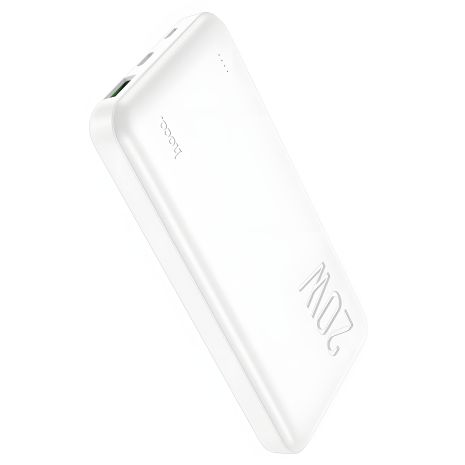 Повербанк Hoco J87 (10000 mAh / Out: USB 18W QC3.0, Type-C 20W PD / In: micro-USB, Type-C 18W ) с LED индикатором, Белый