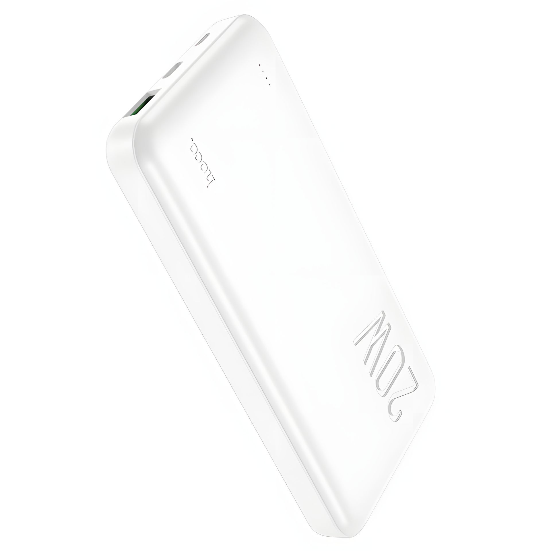 Повербанк Hoco J87 (10000 mAh/Out: USB 18W QC3.0, Type-C 20W PD/In: micro-USB, Type-C 18W) з LED індикатором, Білий Повербанк Hoco J87 (10000 mAh/Out: USB 18W QC3.0, Type-C 20W PD/In: micro-USB, Type-C 18W) з LED індикатором, Білий