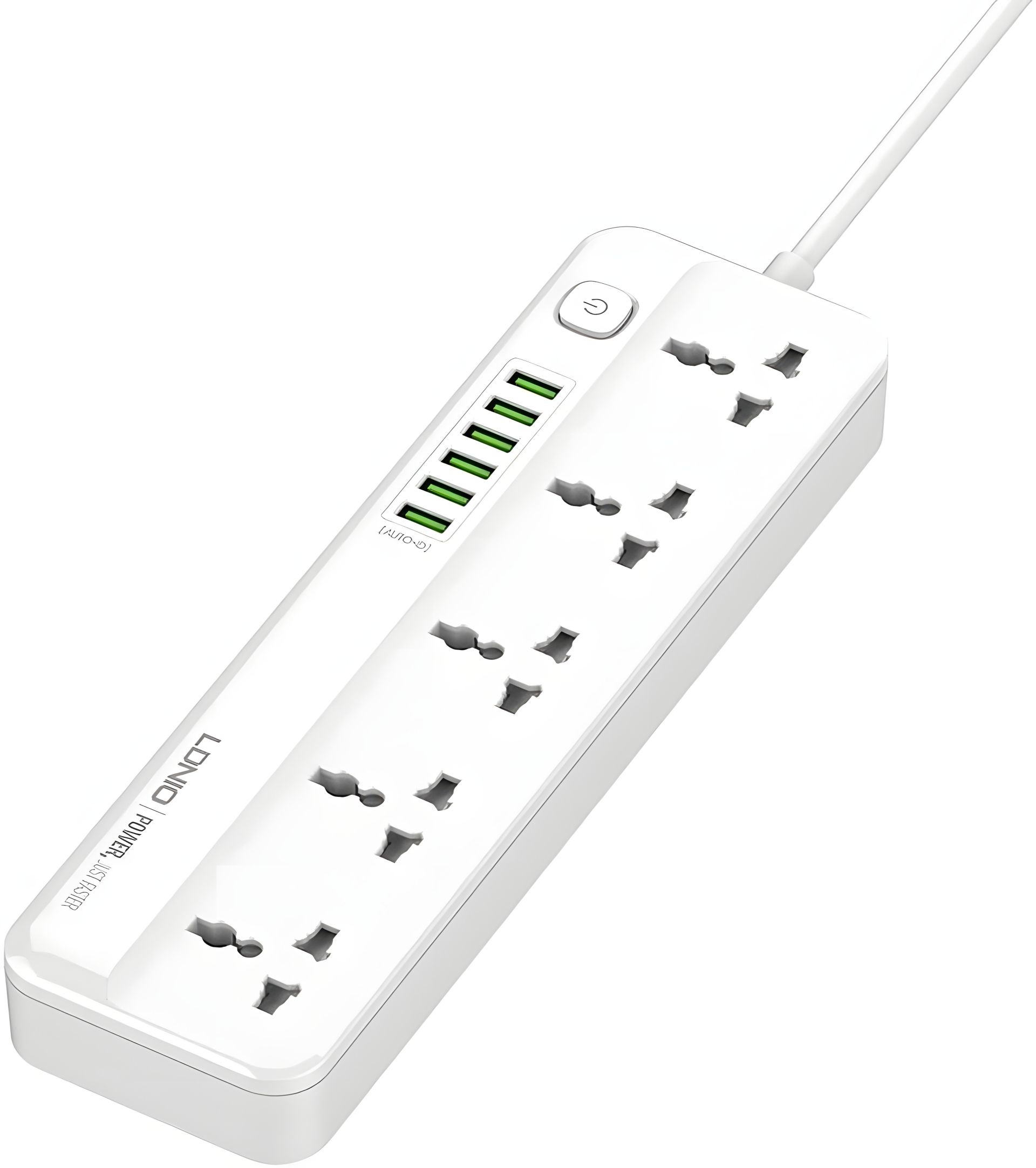 LDNIO SC5614 Мережевий подовжувач 5 socket / 6 USB, Білий LDNIO SC5614 Мережевий подовжувач 5 socket / 6 USB, Білий
