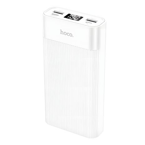 Повербанк Hoco J85 Wellspring (20000mAh / Out: 2xUSB-A / In: micro-USB, Type-C 5V/2A) з LED Дисплеєм, Білий