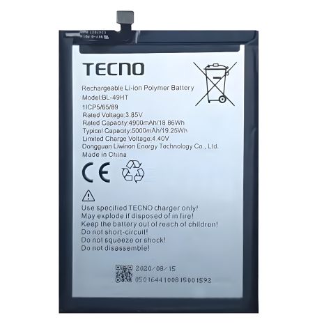 Акумулятори Tecno BL-49HT Camon 16 SE, 5000 mAh, [Original PRC] 12 міс. гарантії