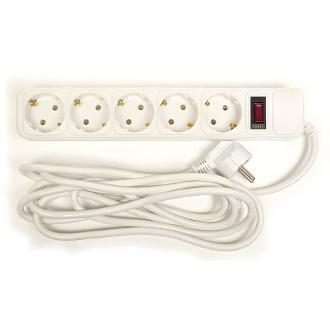 PowerPlant мережевий фільтр 3 м, 5 розеток, євростандарт (JY-1056/3) PowerPlant мережевий фільтр 3 м, 5 розеток, євростандарт (JY-1056/3)