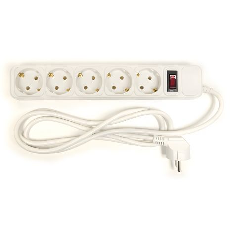 PowerPlant мережевий фільтр, євростандарт 1.8 м, 5 розеток (JY-1056/1.8) PowerPlant мережевий фільтр, євростандарт 1.8 м, 5 розеток (JY-1056/1.8)