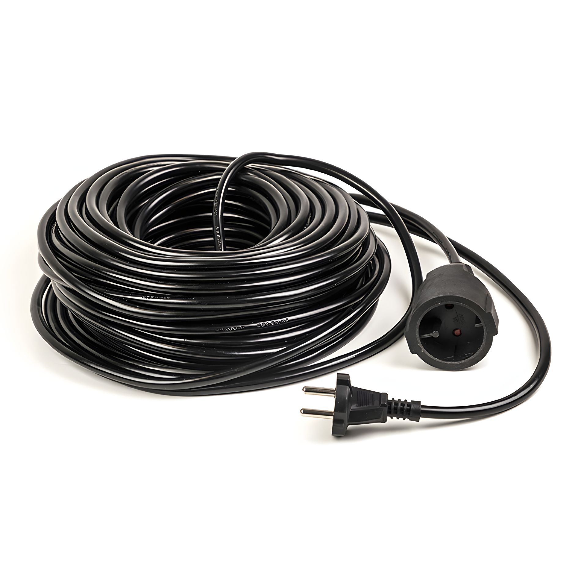 Подовжувач PowerPlant 30 м, 2x1.5мм2, 10А, чорний (JY-3021/30) Подовжувач PowerPlant 30 м, 2x1.5мм2, 10А, чорний (JY-3021/30)