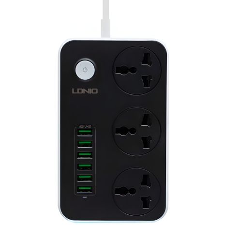 Удлинитель сетевой LDNIO SC3604 |2500W, 10A, 1.6m, 6USB, 3.4A| чёрный Удлинитель сетевой LDNIO SC3604 |2500W, 10A, 1.6m, 6USB, 3.4A| чёрный