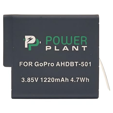 Аккумулятор PowerPlant для GoPro AHDBT-501, 1220mAh