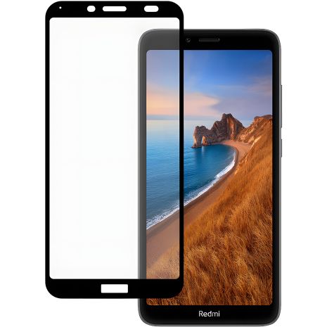 Полное экранное стекло защиты PowerPlant для Xiaomi Redmi 7A, черный Полное экранное стекло защиты PowerPlant для Xiaomi Redmi 7A, черный