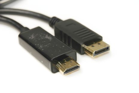 PowerPlant HDMI (M) - DisplayPort (M) відео кабель, 1.4V, 30AWG, 4Kx2K, 1.8м (односторонній) PowerPlant HDMI (M) - DisplayPort (M) відео кабель, 1.4V, 30AWG, 4Kx2K, 1.8м (односторонній)