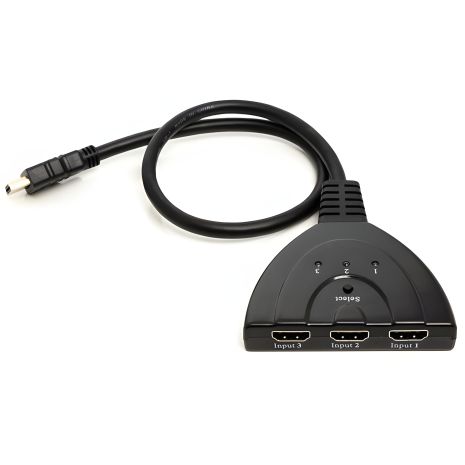 Перехідник PowerPlant HDMI - HDMI 3x1 з перемикачем Перехідник PowerPlant HDMI - HDMI 3x1 з перемикачем
