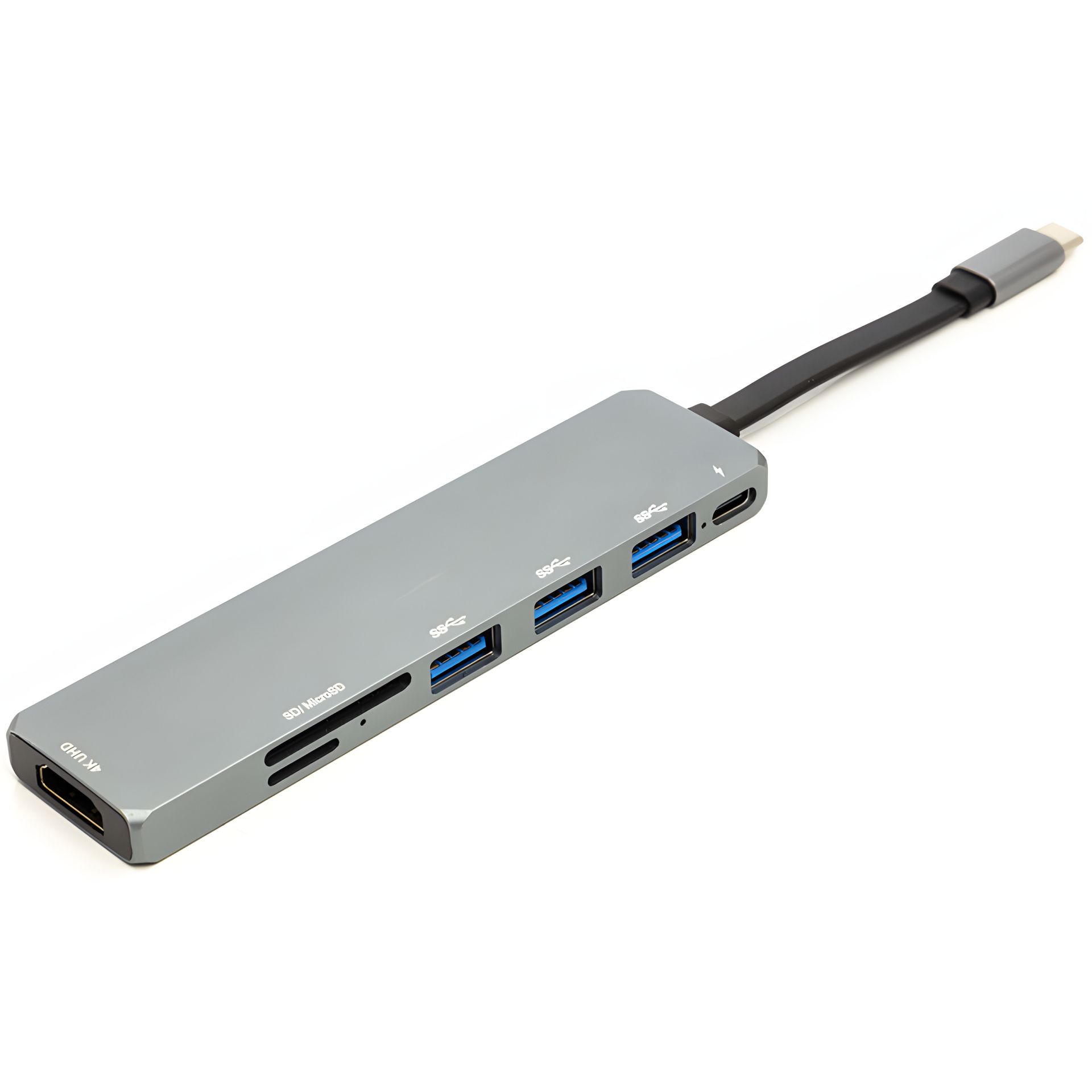 Многофункциональный переходник PowerPlant USB 3.1 Type-C - USB Hub, HDMI, Card Reader (SD, micro SD) Многофункциональный переходник PowerPlant USB 3.1 Type-C - USB Hub, HDMI, Card Reader (SD, micro SD)
