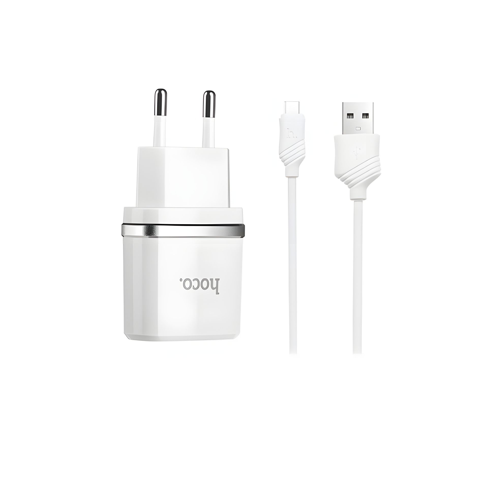 Зарядное устройство Hoco C11 White 1USB + USB Cable MicroUSB (1A) Зарядное устройство Hoco C11 White 1USB + USB Cable MicroUSB (1A)