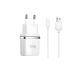 Зарядное устройство Hoco C11 White 1USB + USB Cable MicroUSB (1A) Зарядное устройство Hoco C11 White 1USB + USB Cable MicroUSB (1A)