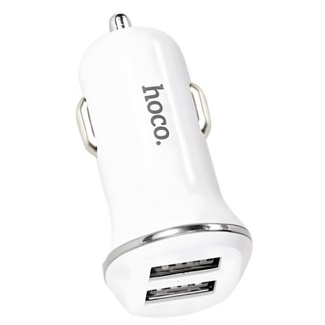 Зарядний пристрій для авто Hoco Z1 2USB White (2.1A) Зарядний пристрій для авто Hoco Z1 2USB White (2.1A)