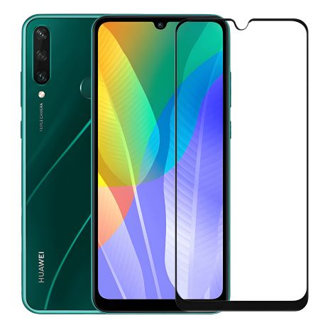 Защитное стекло для полной защиты от PowerPlant, чёрное (Huawei Y6p) Защитное стекло для полной защиты от PowerPlant, чёрное (Huawei Y6p)