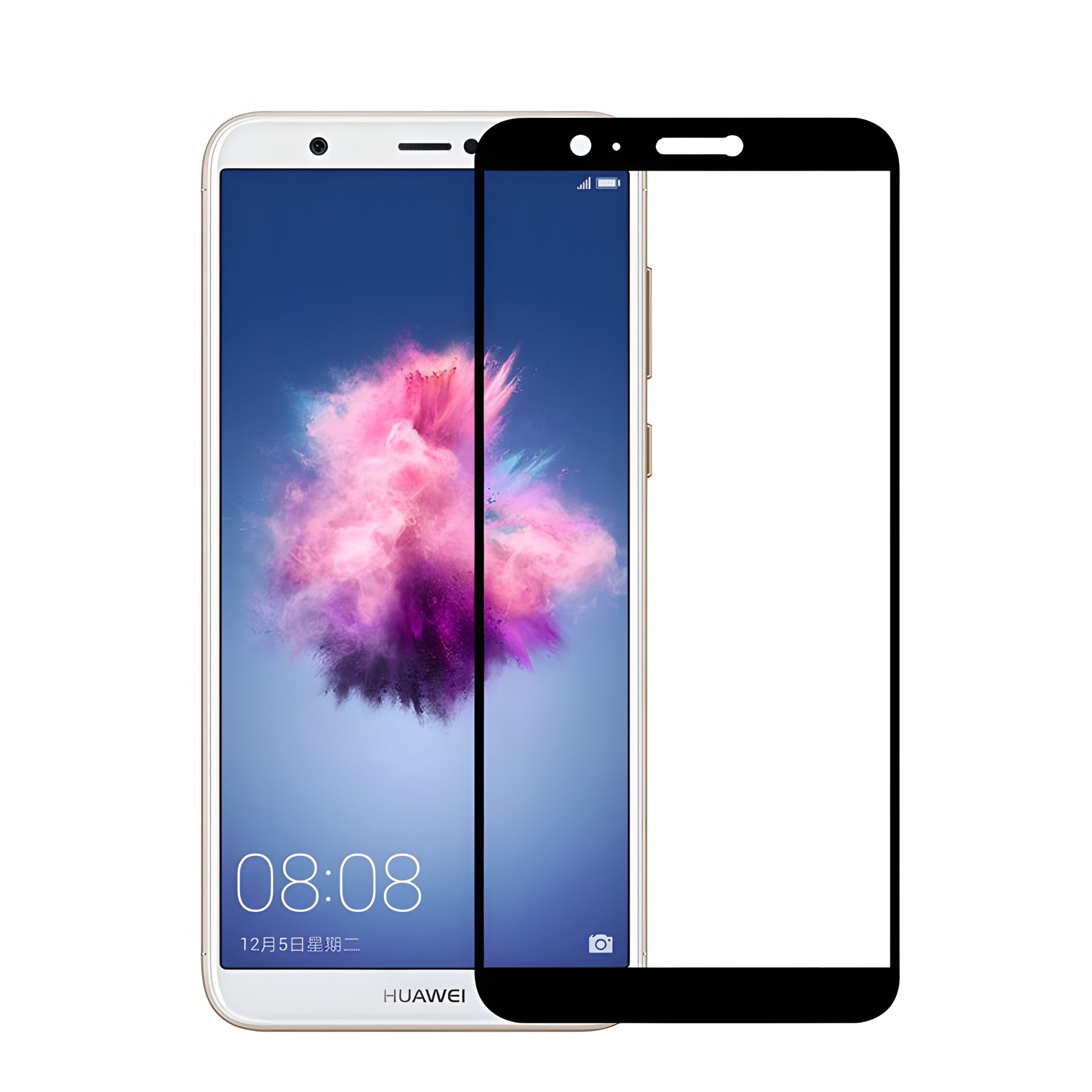 Захисне скло Full screen PowerPlant для Huawei P Smart, чорне Захисне скло Full screen PowerPlant для Huawei P Smart, чорне
