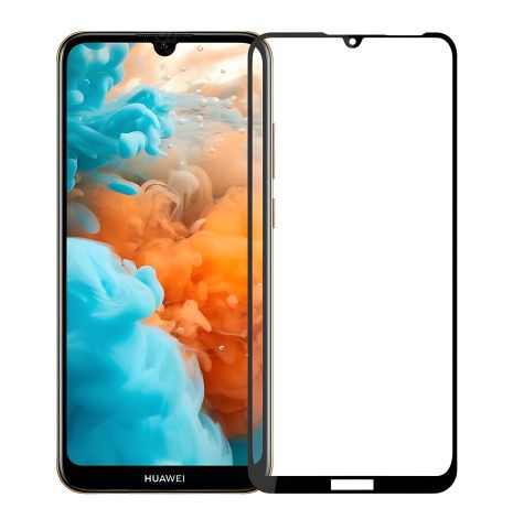 Захисне скло Full Screen PowerPlant для Huawei Y6 (2019), чорне