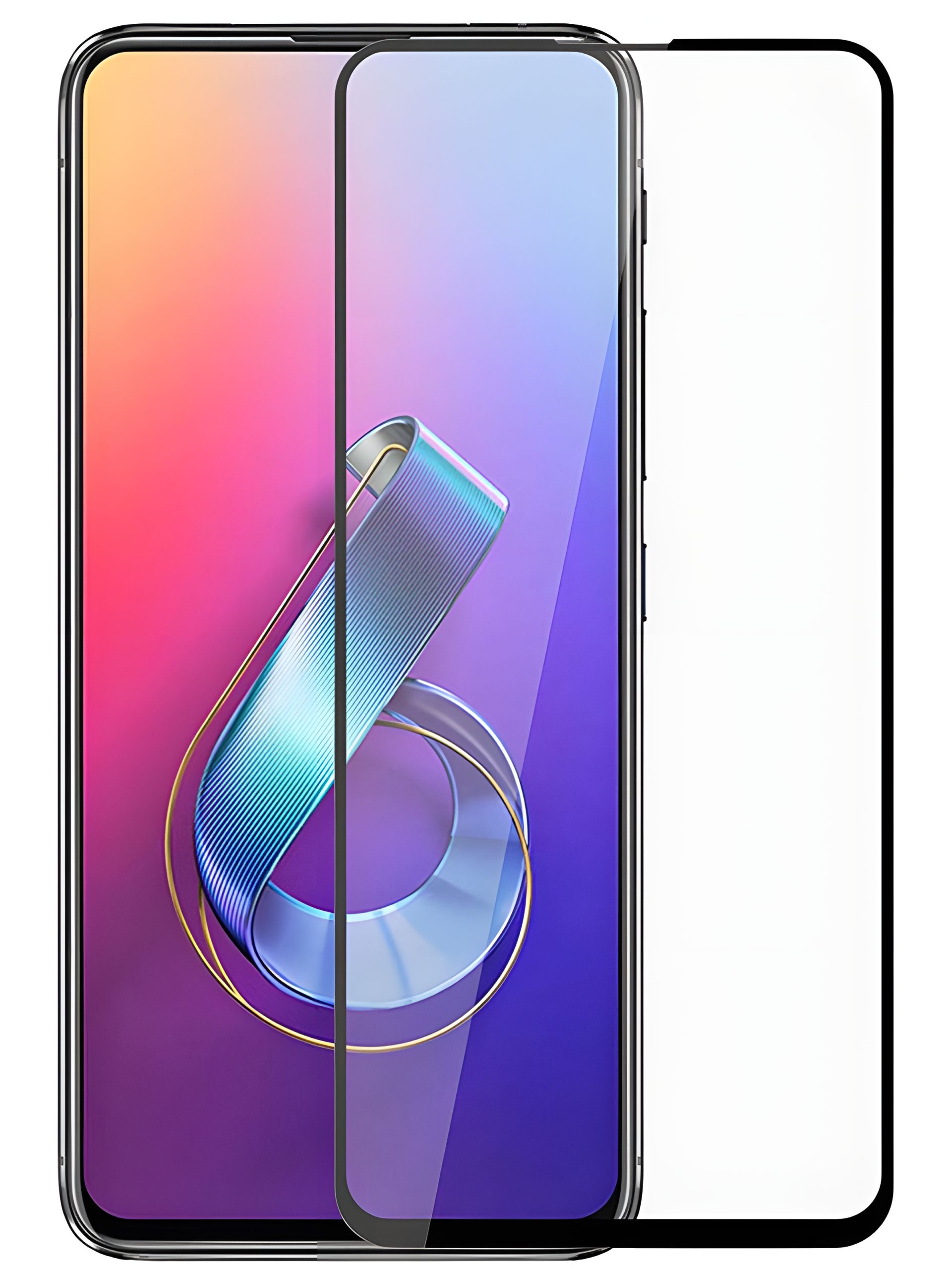 Стекло защитное Full screen PowerPlant для Asus Zenfone 6 (2019), черное Стекло защитное Full screen PowerPlant для Asus Zenfone 6 (2019), черное