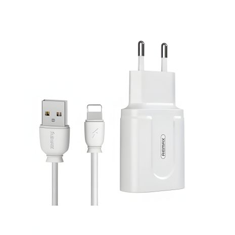 Зарядний пристрій Remax RP-U22 2USB 2.4A Lightning White Зарядний пристрій Remax RP-U22 2USB 2.4A Lightning White