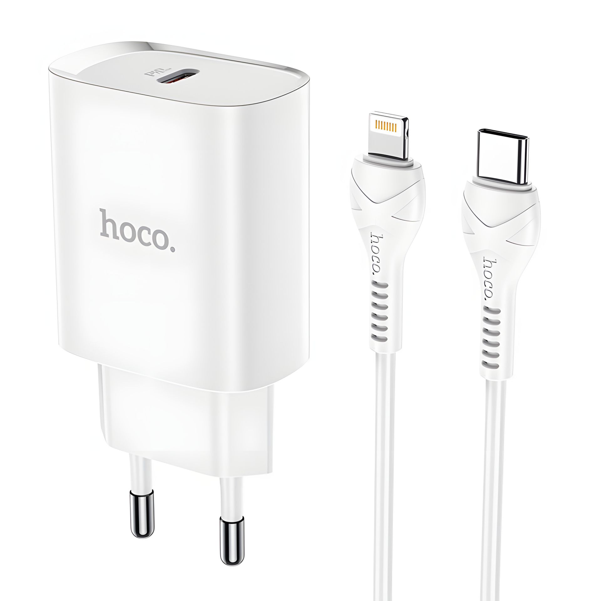 Зарядное устройство Hoco N14 PD20W + кабель Type-C to Lightning White Зарядное устройство Hoco N14 PD20W + кабель Type-C to Lightning White