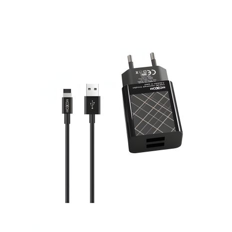 Зарядний пристрій Moxom MX-HC22 2.4A 2USB + Cable Lightning Black Зарядний пристрій Moxom MX-HC22 2.4A 2USB + Cable Lightning Black