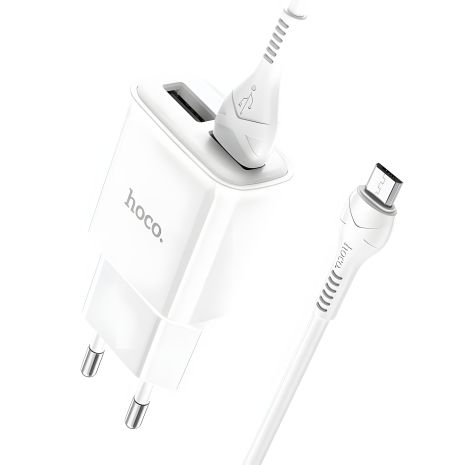 Hoco C73A зарядний пристрій 2USB Micro 2.4A White Hoco C73A зарядний пристрій 2USB Micro 2.4A White