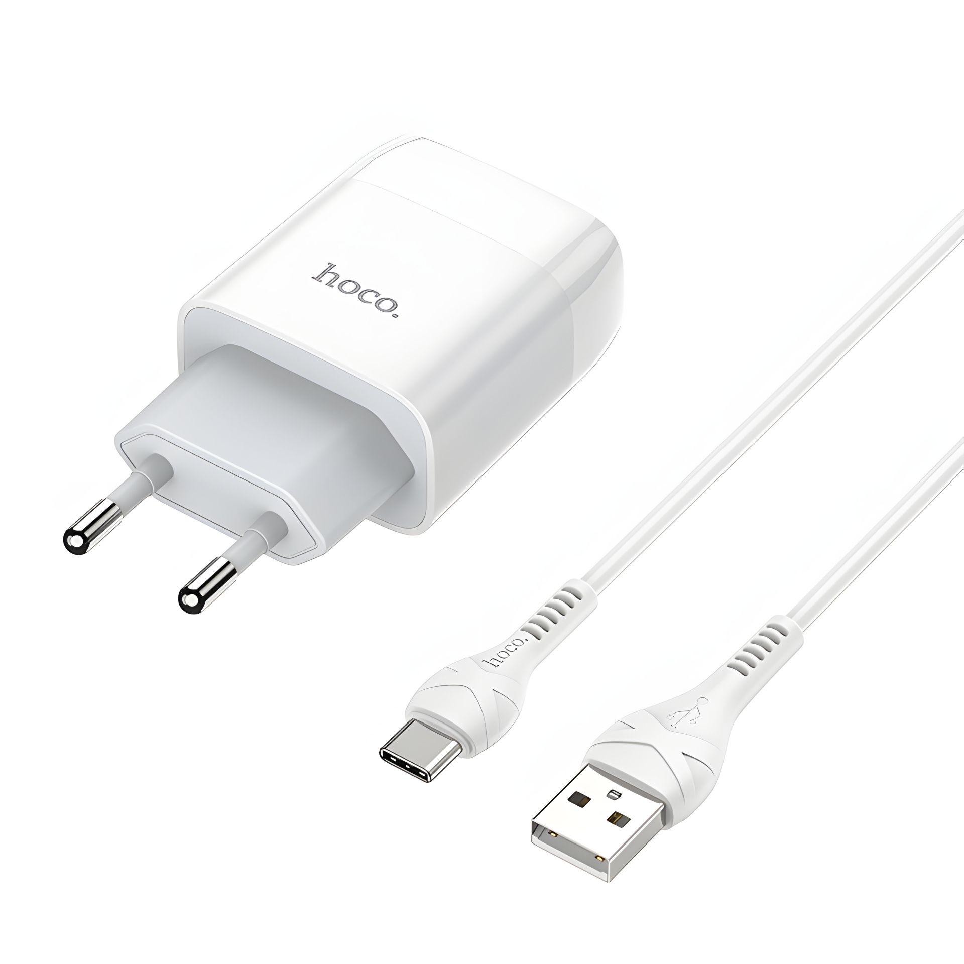Hoco C73A зарядний пристрій 2USB Type-C 2.4A White Hoco C73A зарядний пристрій 2USB Type-C 2.4A White