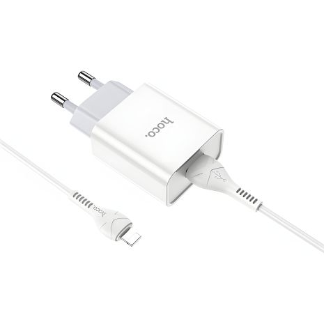 Hoco C81A 2.1A Lightning Зарядное устройство Белое Hoco C81A 2.1A Lightning Зарядное устройство Белое
