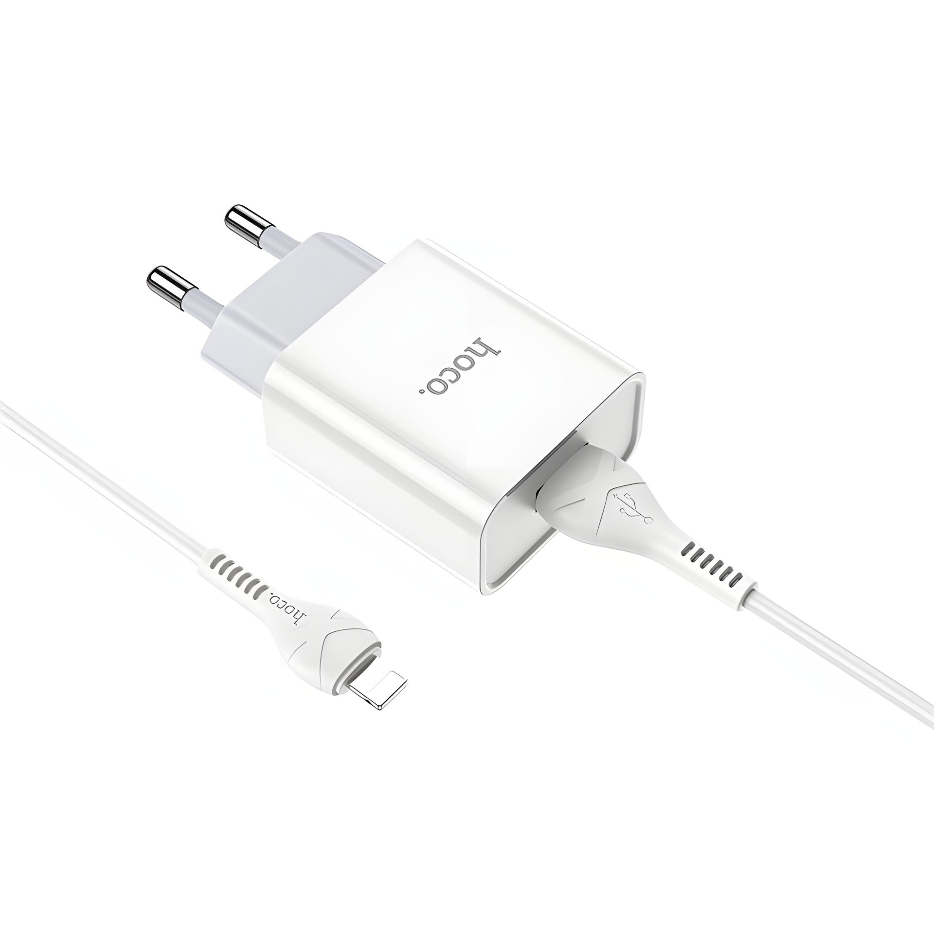 Hoco C81A зарядний пристрій Lightning 2.1A White Hoco C81A зарядний пристрій Lightning 2.1A White