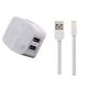 Зарядное устройство Remax RP-U215i 2.4A 2USB + Cable Lightning white
