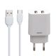 Зарядний пристрій Remax RP-U22a 2.4A 2USB + Cable Type-C white Зарядний пристрій Remax RP-U22a 2.4A 2USB + Cable Type-C white