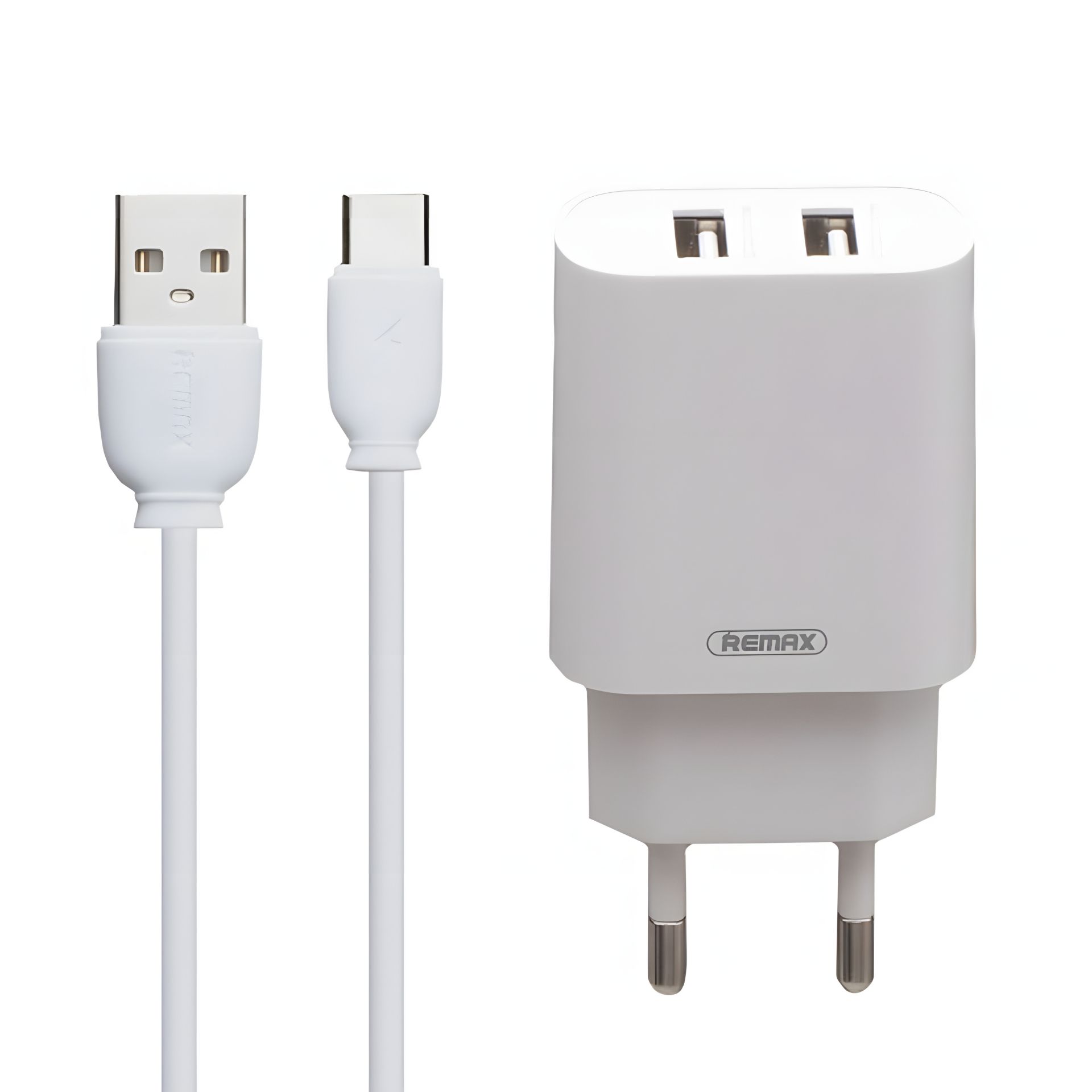 Зарядний пристрій Remax RP-U22a 2.4A 2USB + Cable Type-C white Зарядний пристрій Remax RP-U22a 2.4A 2USB + Cable Type-C white