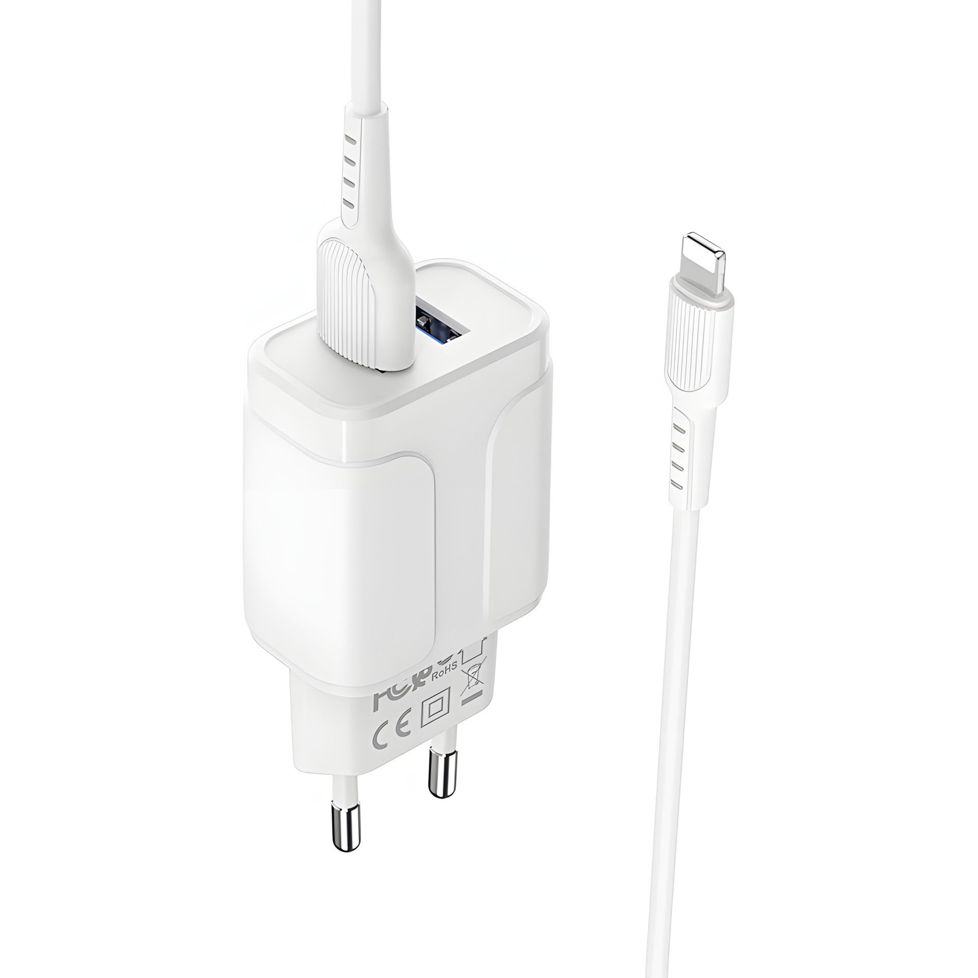 Зарядний пристрій Remax RP-U22i 2.4A 2USB + Cable Lightning white Зарядний пристрій Remax RP-U22i 2.4A 2USB + Cable Lightning white