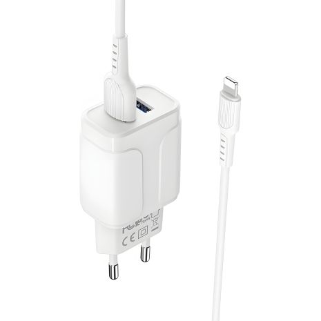 Зарядний пристрій Remax RP-U22i 2.4A 2USB + Cable Lightning white Зарядний пристрій Remax RP-U22i 2.4A 2USB + Cable Lightning white