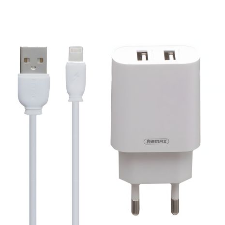 Зарядний пристрій Remax RP-U35 2USB Lightning White Зарядний пристрій Remax RP-U35 2USB Lightning White