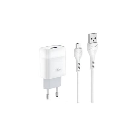 Зарядний пристрій Hoco C72A 2.1A White + Micro USB кабель Зарядний пристрій Hoco C72A 2.1A White + Micro USB кабель