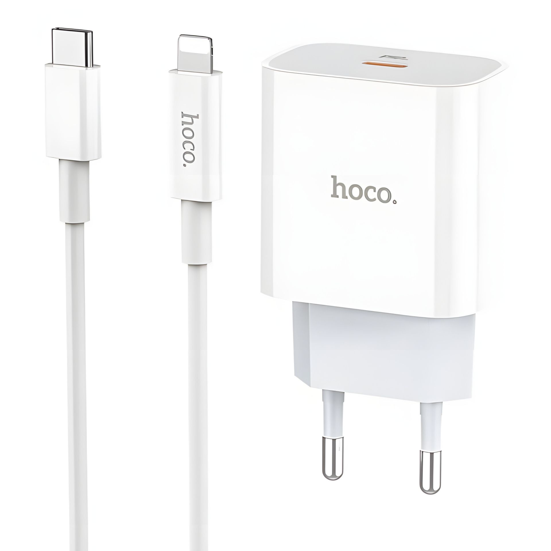 Hoco C76A Type-C to Lightning Plus Зарядное устройство PD 20W 3A Белое Hoco C76A Type-C to Lightning Plus Зарядное устройство PD 20W 3A Белое