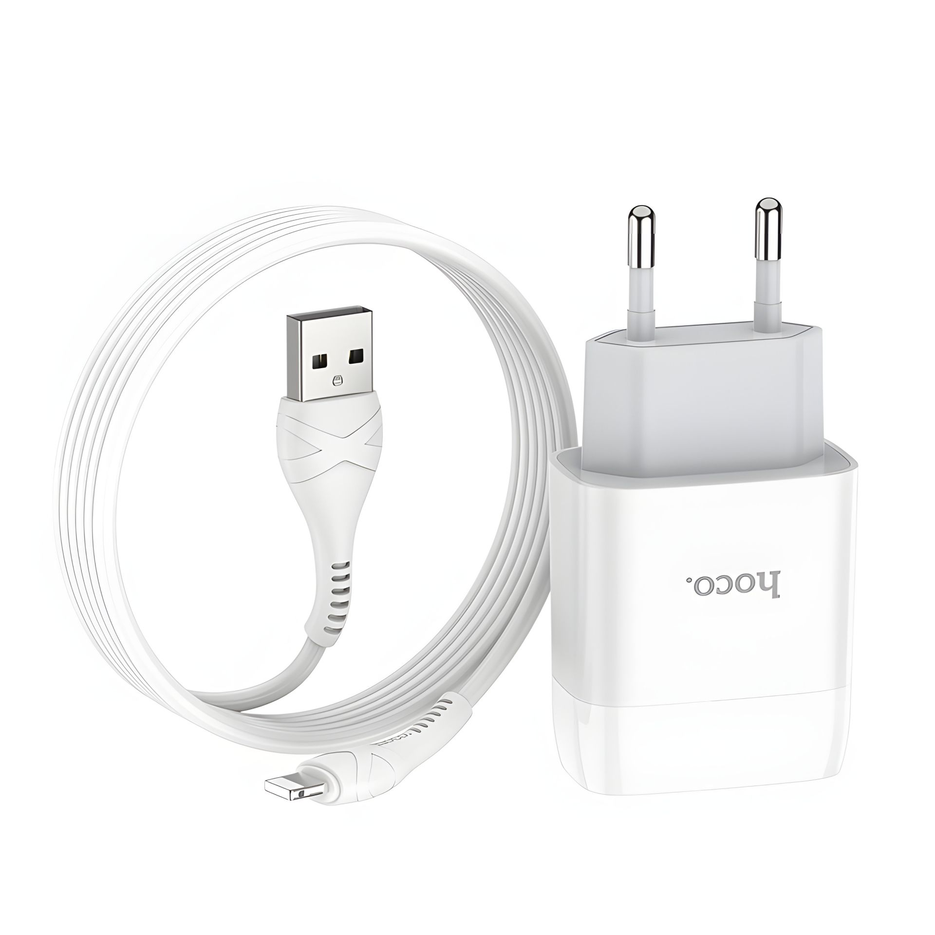 Hoco C73A зарядний пристрій 2USB Lightning 2.4A White Hoco C73A зарядний пристрій 2USB Lightning 2.4A White