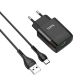 Зарядний пристрій Hoco C72A Type-C 2.1A Black Зарядний пристрій Hoco C72A Type-C 2.1A Black