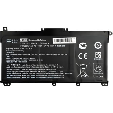 PowerPlant акумулятори для HP ноутбуків Pavilion 15-CD (TF03XL) 11.55V 41.9Wh