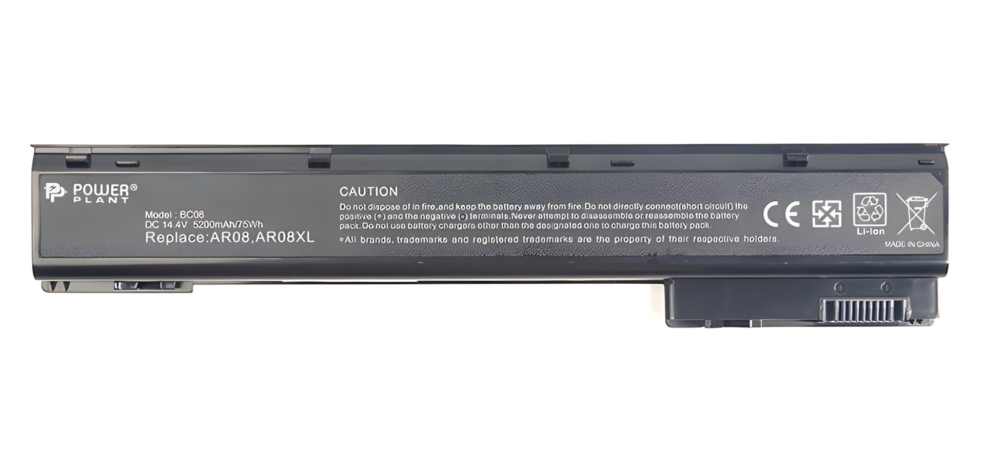 PowerPlant Акумулятори для Ноутбуків HP ZBook 15 Series (AR08, HPAR08LH) 14.4V 5200mAh PowerPlant Акумулятори для Ноутбуків HP ZBook 15 Series (AR08, HPAR08LH) 14.4V 5200mAh