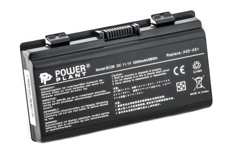Акумулятор для ноутбуків ASUS X51H (A32-T12, AS5151LH) 11.1V 5200mAh для тривалої роботи Акумулятор для ноутбуків ASUS X51H (A32-T12, AS5151LH) 11.1V 5200mAh для тривалої роботи