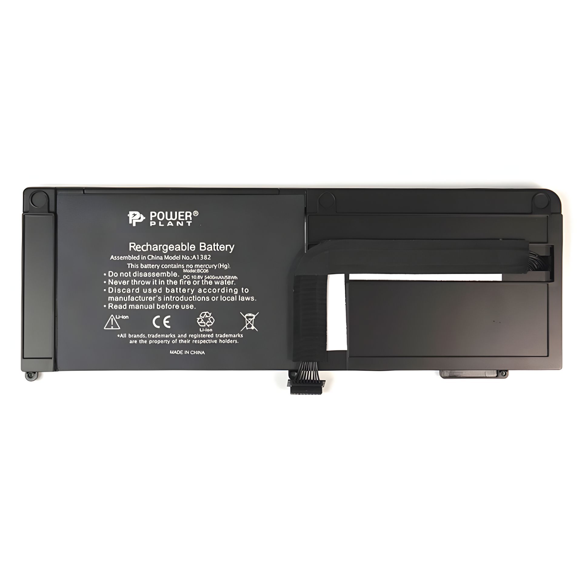 Ноутбучні акумулятори PowerPlant Apple MacBook Pro 15.4" (A1286, A1382) 10.8V 5400mAh Ноутбучні акумулятори PowerPlant Apple MacBook Pro 15.4" (A1286, A1382) 10.8V 5400mAh