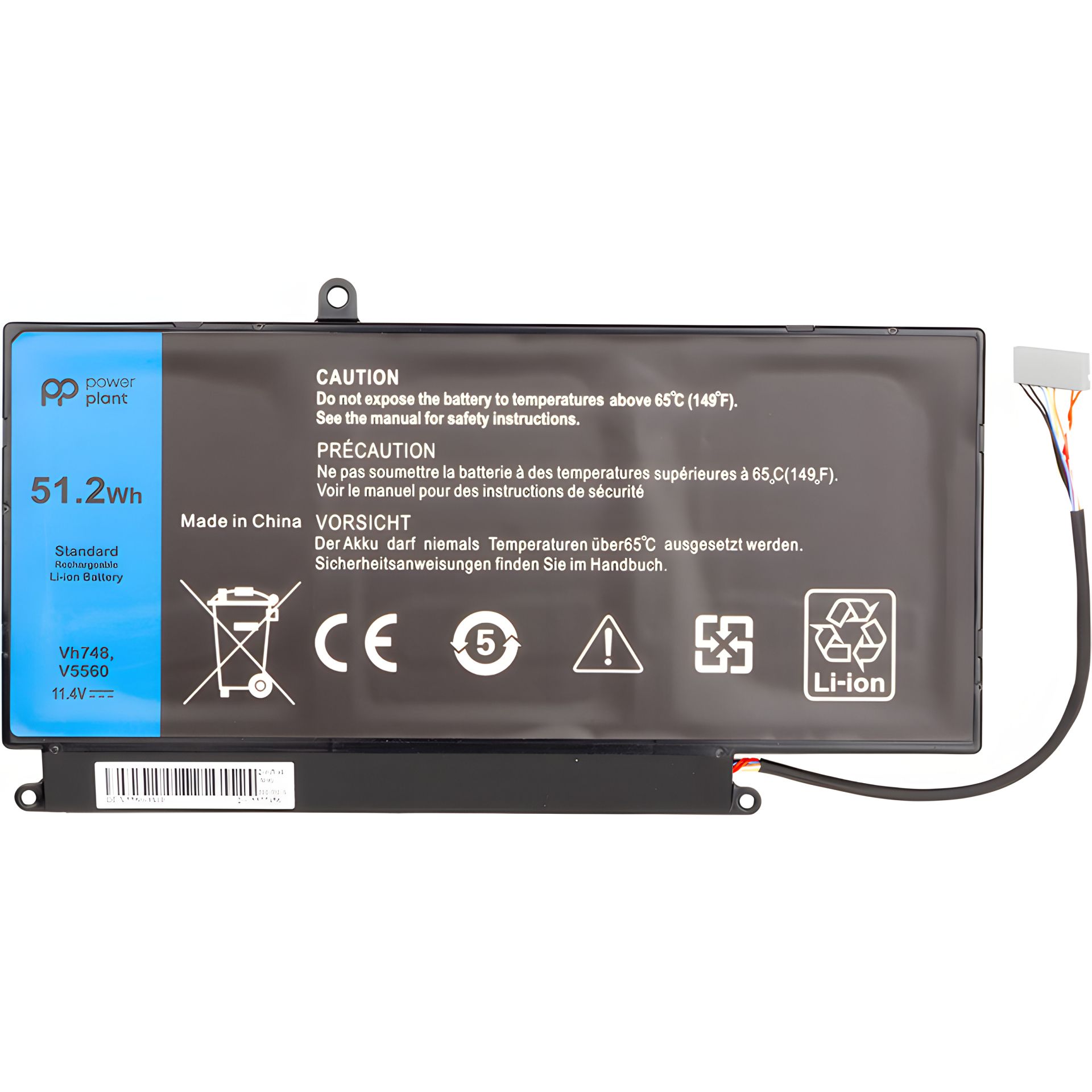 PowerPlant аккумулятор для Dell Inspiron 14-5439 ноутбуков (VH748) 11.4V 51.2Wh PowerPlant аккумулятор для Dell Inspiron 14-5439 ноутбуков (VH748) 11.4V 51.2Wh